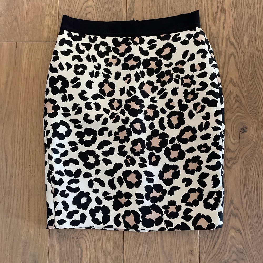 A-Line Leopard Print Skirt-Size 4